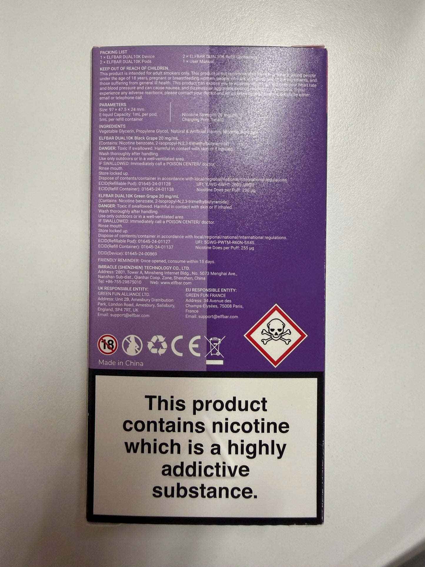 ELFBAR DUAL 10K 2 FLAVOURS IN 1 DEVICE